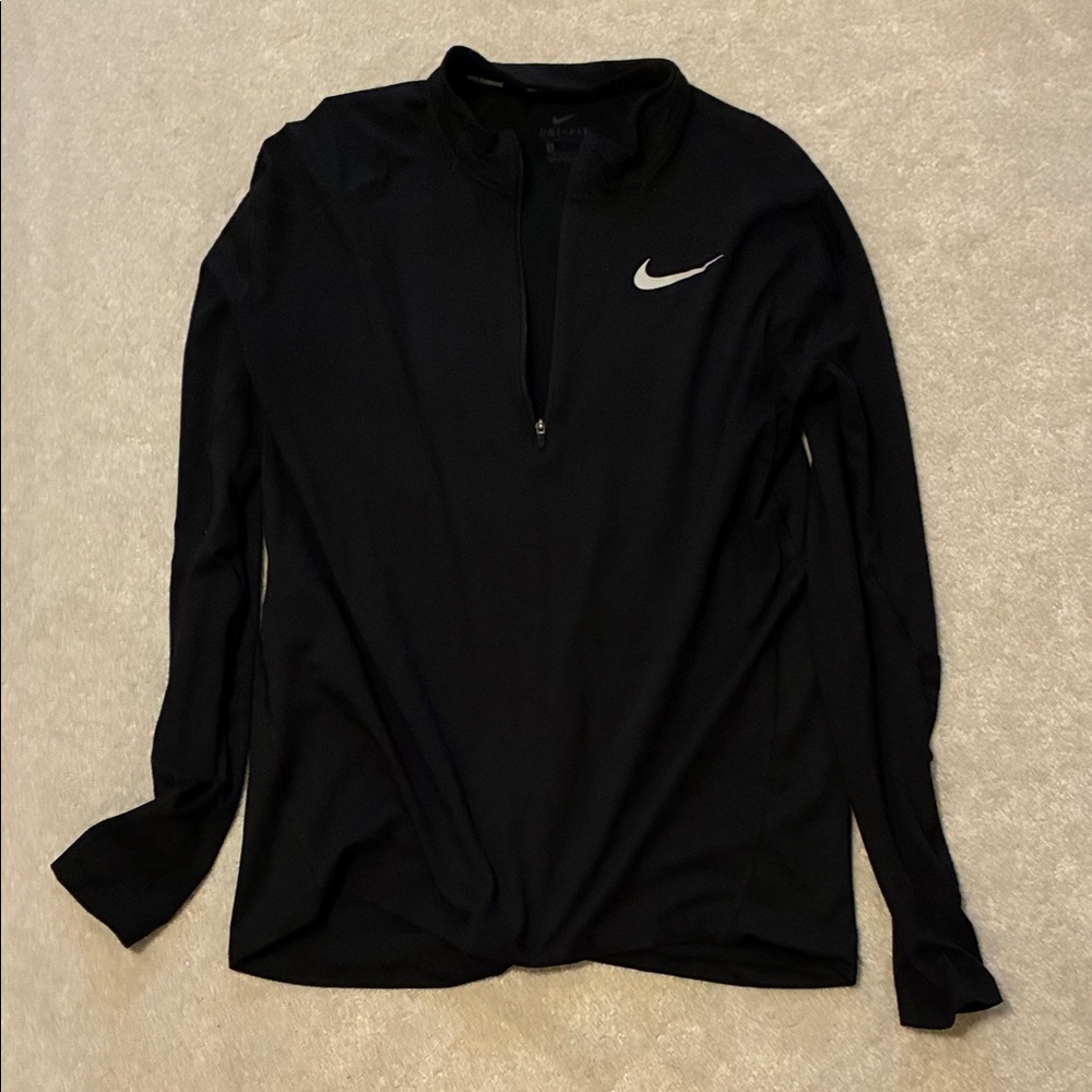 Nike Black Half-Zip Long Sleeve Top